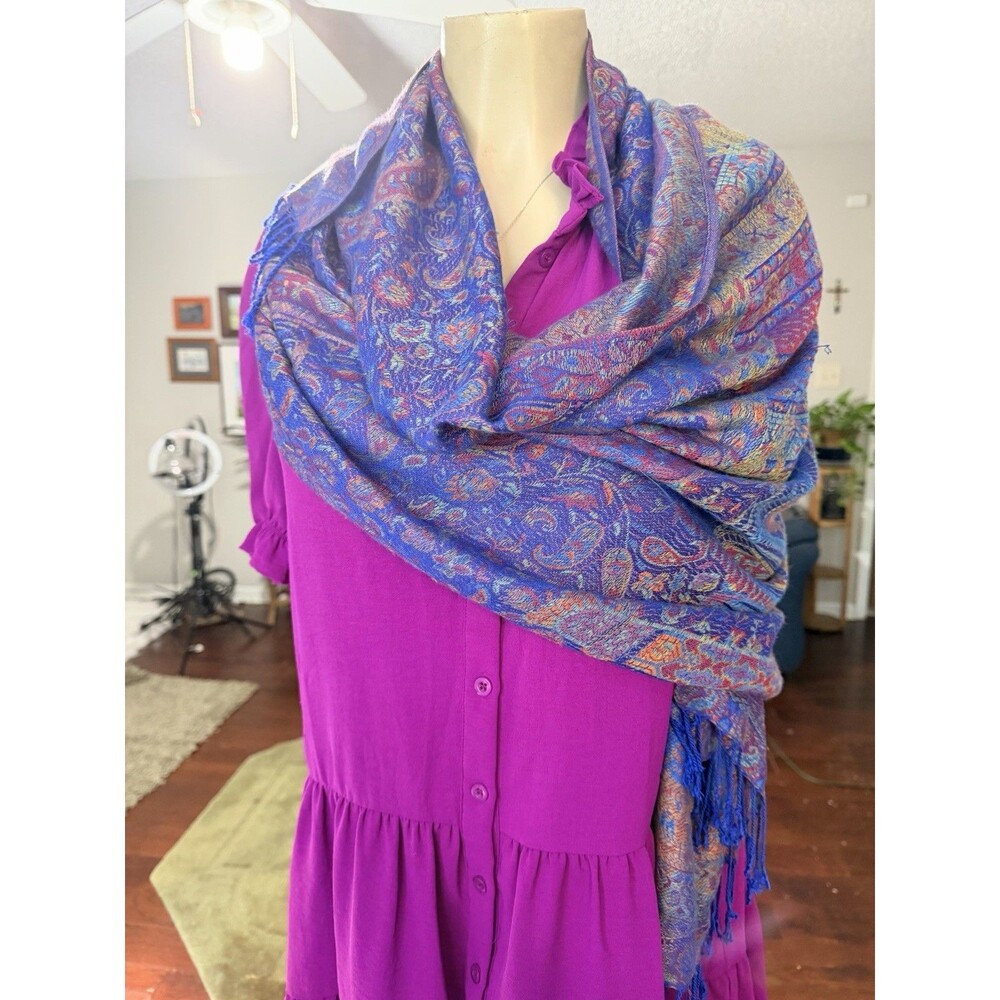 Jerusalem 100% Cashmere Pashmina Scarf Mosque Art Shawl Winter Gift 70x27"